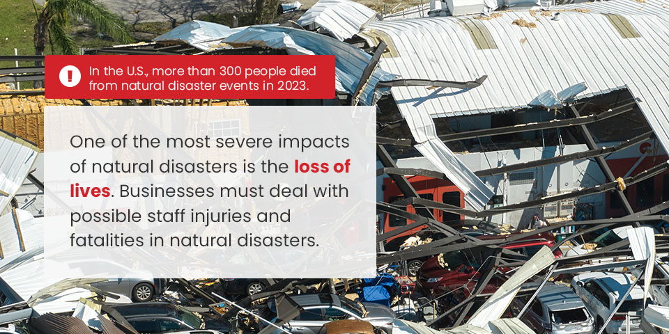 One of the most severe impacts of natural disasters is the loss of lives